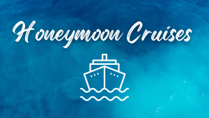Illustration of a cruise ship with the words Honeymoon Cruise